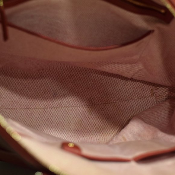 Dooney & Bourke Red Dillen Pebbled Leather double pocket satchel - Picture 7 of 15